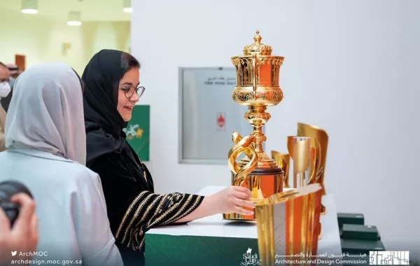 مسابقة تصميم كأس السعودية - الصورة من حساب هيئة فنون العمارة والتصميم على تويتر