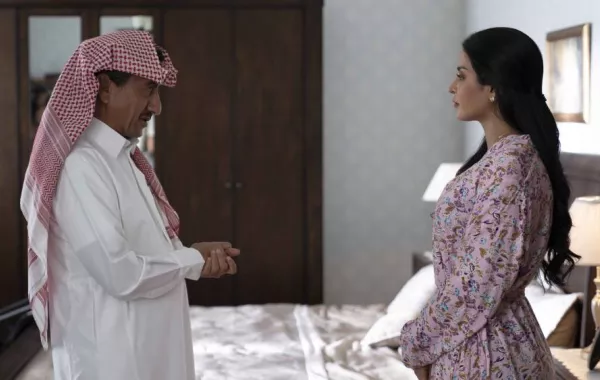  ناصر القصبي وريم عبد الله في مسلسل العاصوف 3 - الصورة من المسؤول الإعلامي لمجموعة الـmbc